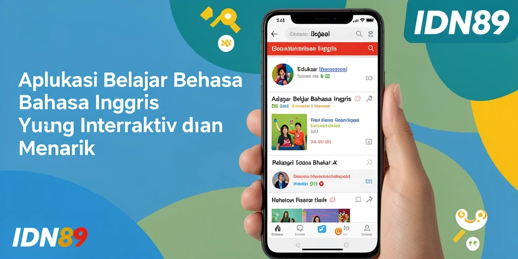 Tampilan antarmuka aplikasi IDN89 yang modern dan ramah pengguna.
