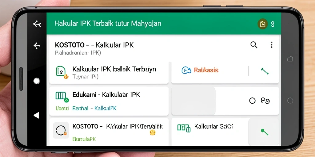 Antarmuka KOSTOTO yang sederhana dan mudah digunakan untuk menghitung IPK.