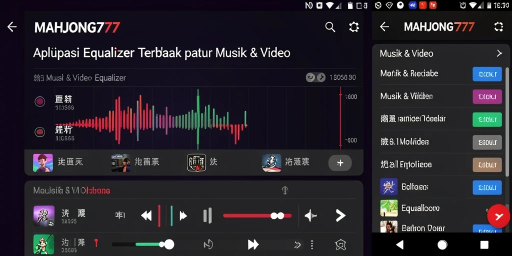 Tampilan antarmuka MAHJONG777 sebagai aplikasi Equalizer yang mudah digunakan.